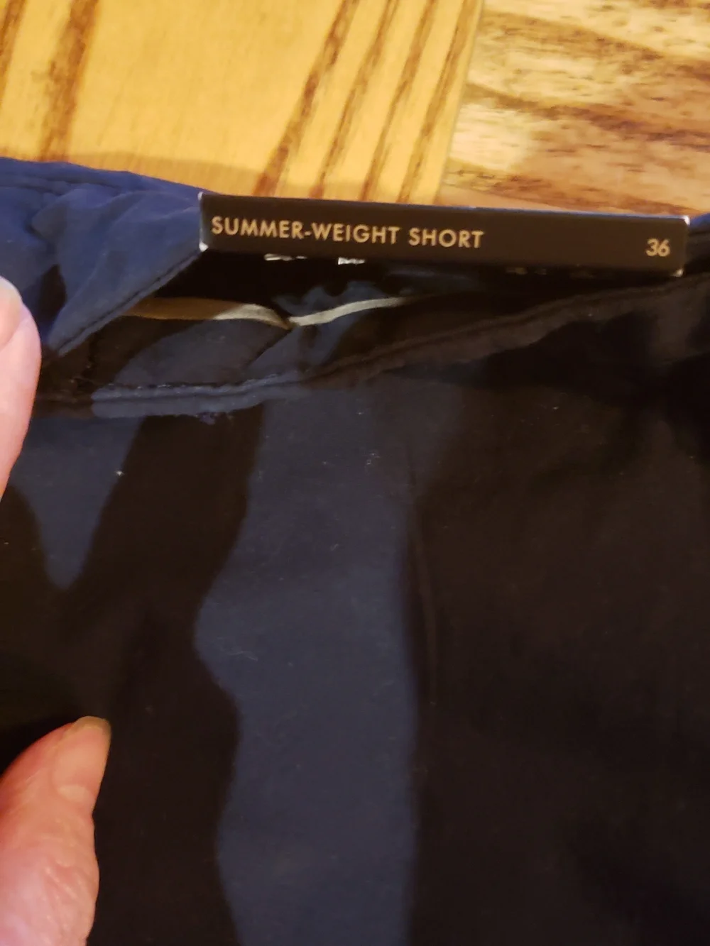 Banana Republic Classic Navy Cotton-Blend Chino Shorts with Side Adjusters